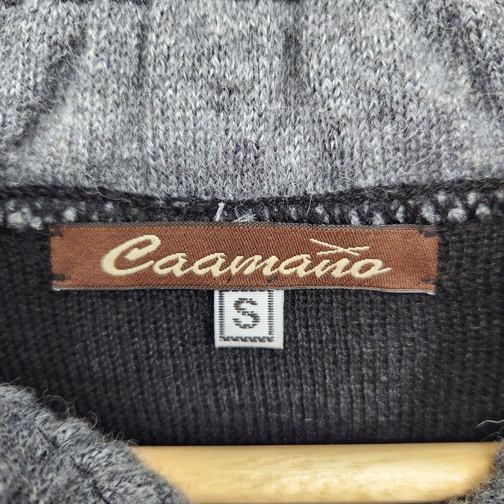 Caamano Womens Two Button Cardigan Sweater 100% Alpaca Embroidered Flowers Small - Picture 4 of 5